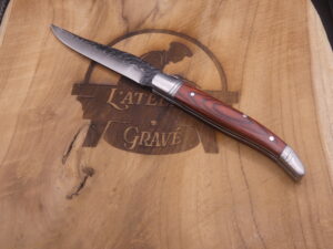 Laguiole Pliant Fer Martelée + Boite Acier Laguiole