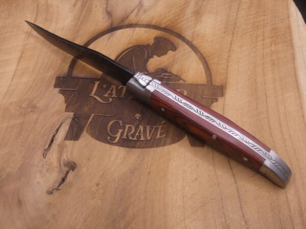 Laguiole Pliant Fer Martelée + Boite Acier Laguiole