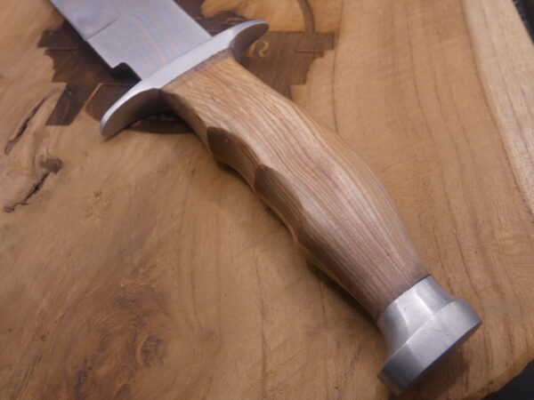 Couteau de chasse 33 cm Ranger – Bois de teck & étui cuir inclus