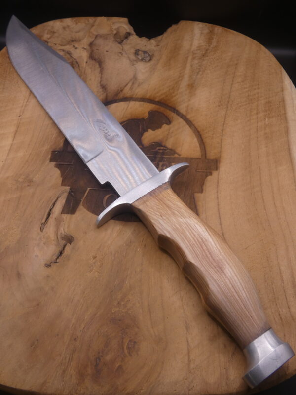 Couteau de chasse 33 cm Ranger – Bois de teck & étui cuir inclus