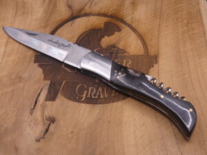 Laguiole Le Bougna Tire-Bouchon Corne Noire 11,5 cm