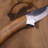 Couteau de chasse 24 cm en bois de teck – Étui cuir inclus