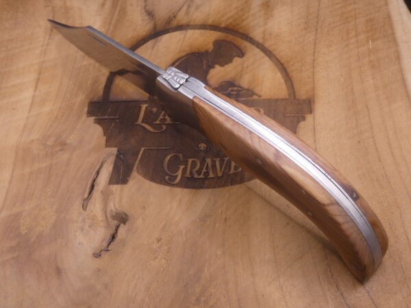 Couteau pliant Laguiole – Manche en bois de teck, lame acier 9,5 cm